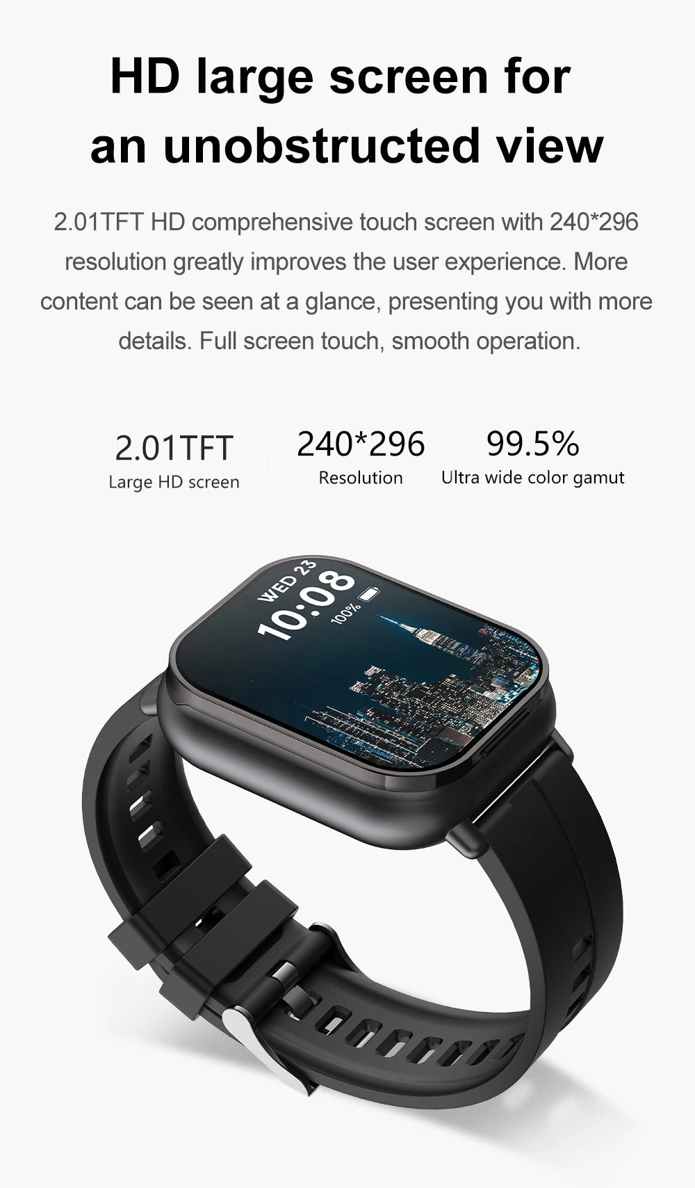 2026 New Smartwatch TWS Earphone 2.01' Bluetooth Call Heart Rate Monitor Sport Fitness Tracker 2 in 1 Smart Watch Headset