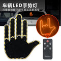 Car LED Finger Lights Funny Car Interior Light With Remote Control Rear Window Multi-function Warning Reminder Lamp Accessories