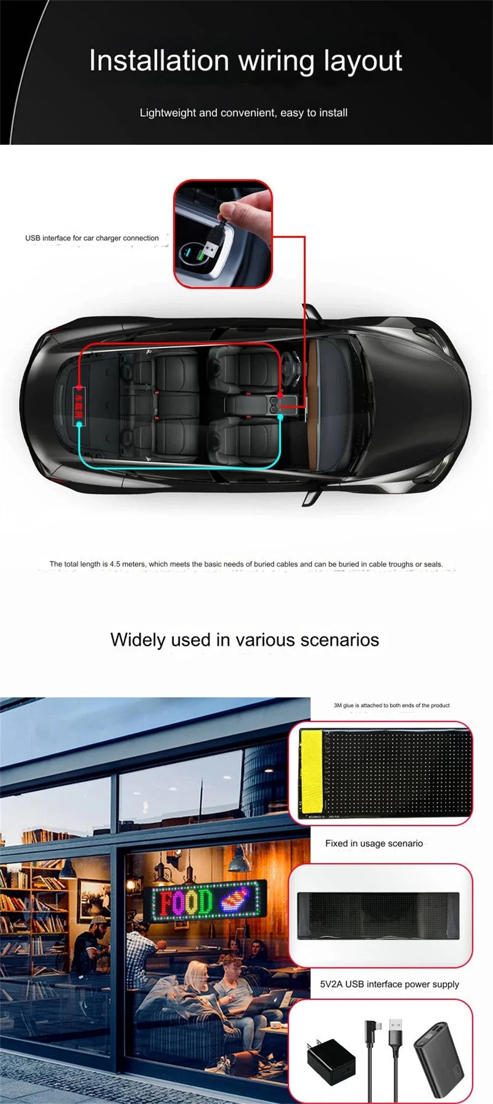 2PCS Devil Eyes APP Bluetooth Car advertising Screen LED Devil Eyes Light LED Flexible Display Full Color Smart Car Soft Screen