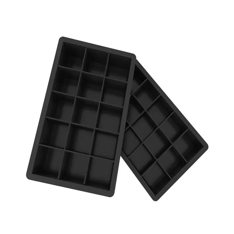 New 15 Grid Silicone Ice Cube Mold Big Tray Mold Ice Cube Maker Non-toxic Durable Bar Pub Wine Ice Blocks Maker
