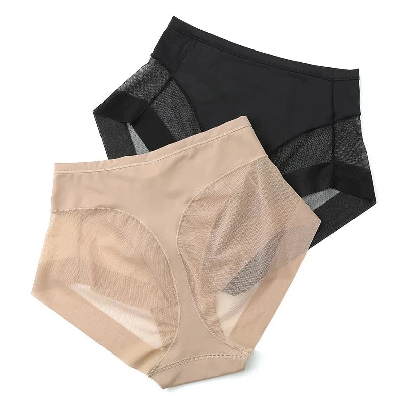 3PCS/SET Women Bodyshorts Body Shaping Panties Female Pants Breathable Mesh Intimates High Elastic Control Seamless Briefs