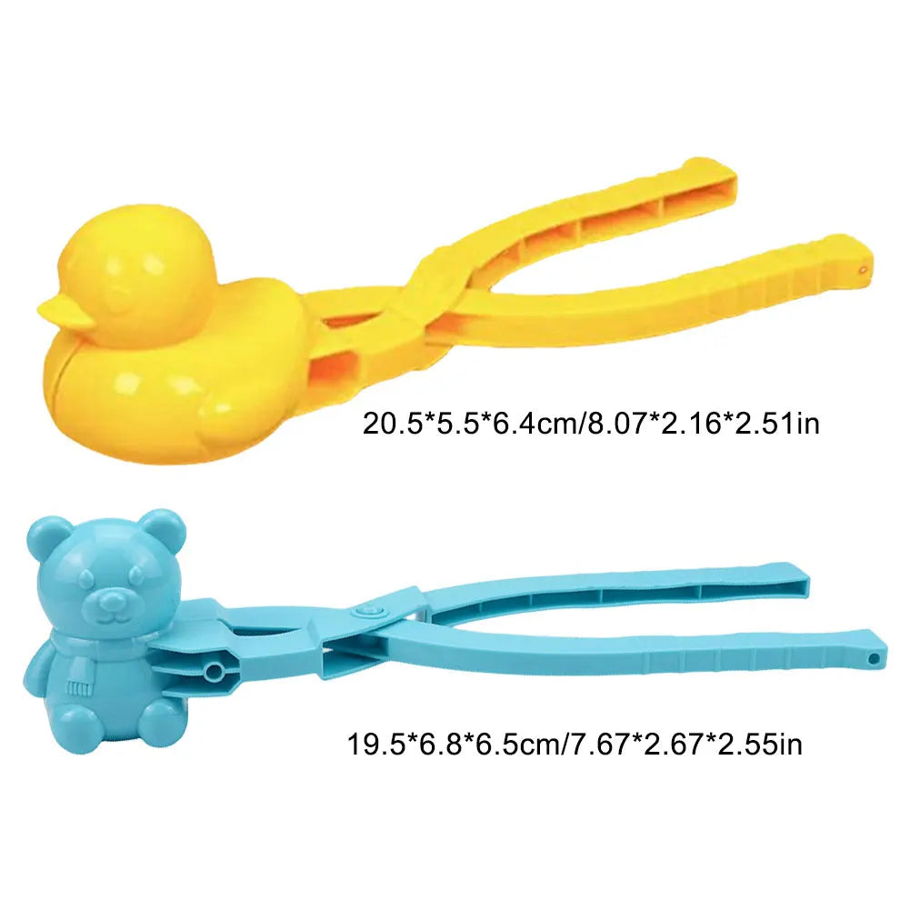 Snowball Maker Clip for Kids Adult Heart Snowflake Duck Shape Clip Tongs for Outdoor Sand Snow Ball Mold Toys Fight Sports Toys