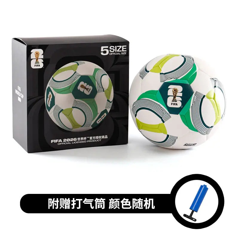 FIFA 2026 World Cup USA Canada Mexico Size 5 Soccer Ball Official Match Training for Adults Youth Students Wear-Resistant PU