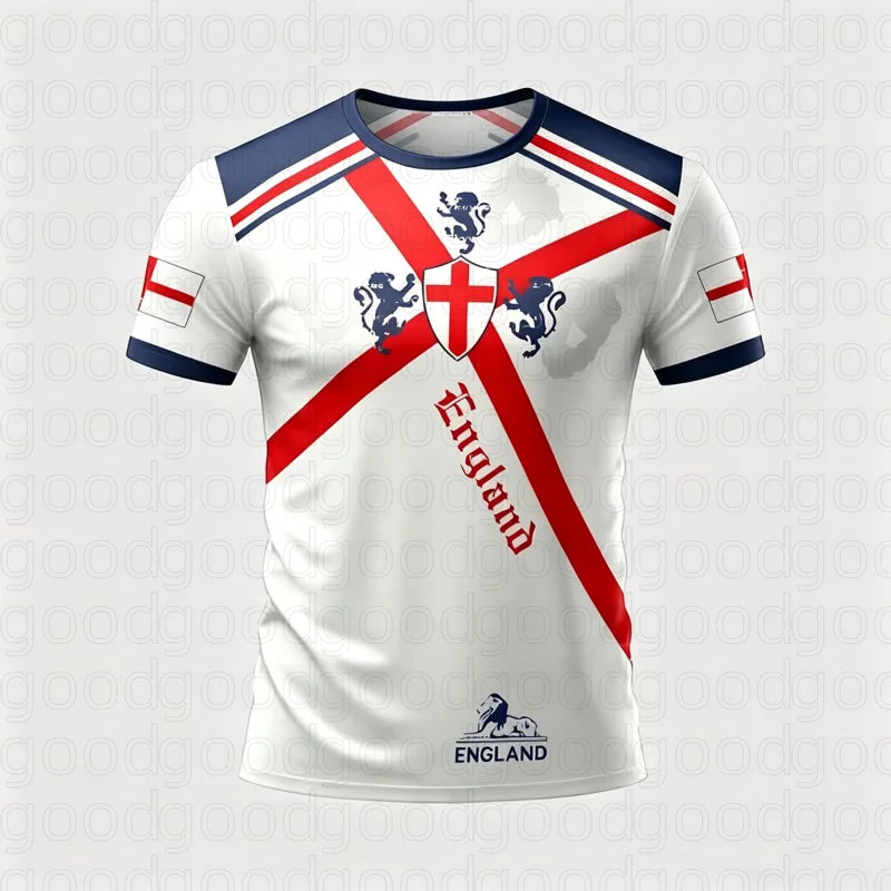2026 Summer Fashion New England Flag Football T-shirts England Graphic Casual Sports Jersey Short Sleeve Shirts Family Kids Tees