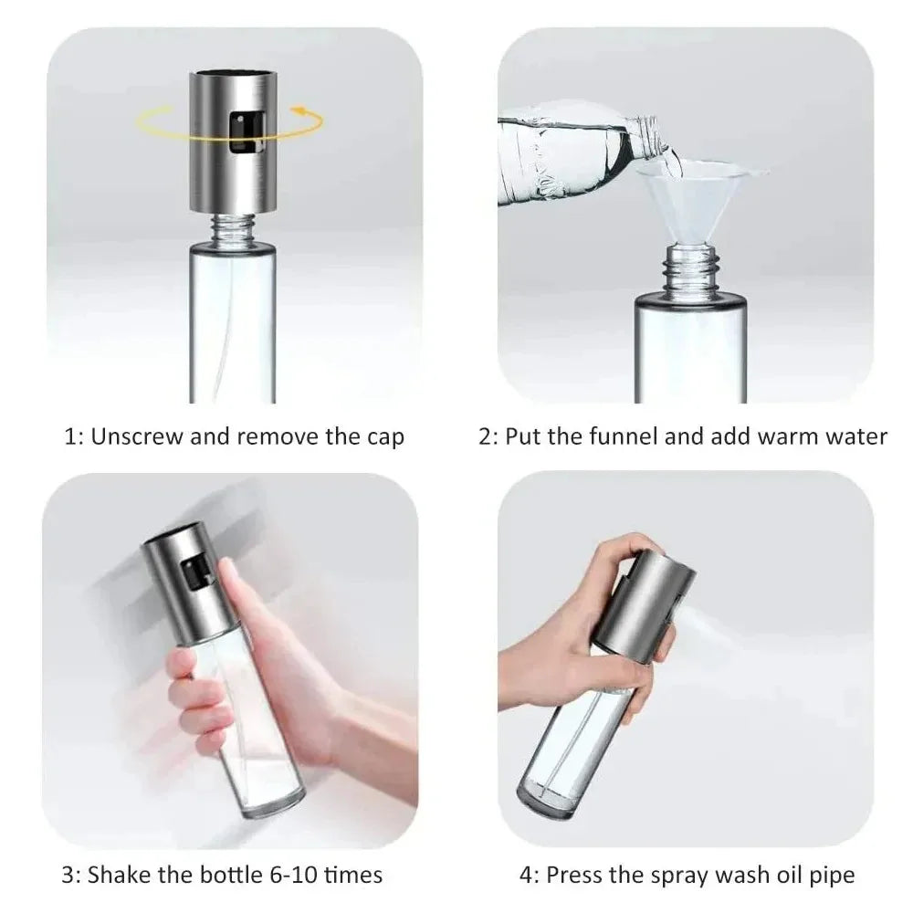 Glass Oil Sprayer for Cooking Olive Spray Mister for Salad BBQ Kitchen Baking Empty Vinegar Bottle