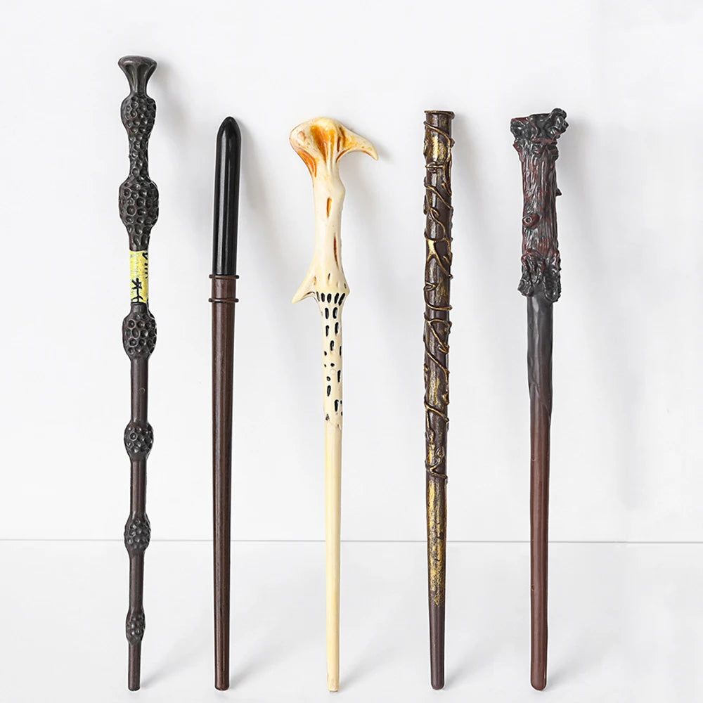 5pcs Halloween Wizard Wand, Wizard Wand Hand Carved Wand Halloween Wand Props for Halloween Christmas Cosplay