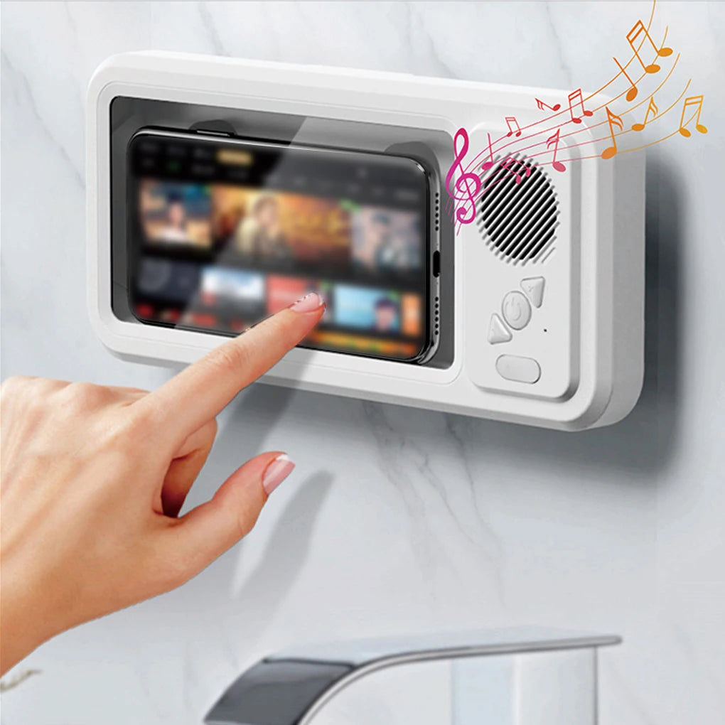 Z07 Bluetooth Speaker 360 ° Waterproof Mobile Phone Box audio bath watching TV Stand Touch Screen Mobile Phone Holder Box