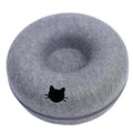 Interactive Round Cat Tunnel Donut Nest Felt Kittens Bed House Scratcher Sleeping Cushion Pet Toy for Cats