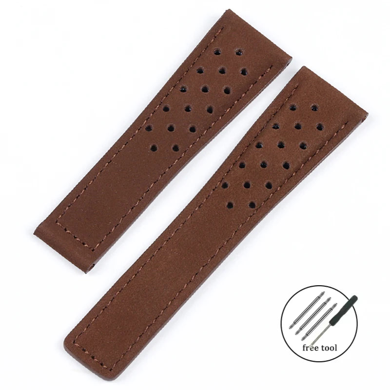 Genuine Leather Strap 20mm 22mm 24mm Cow Watch Band for Tag Heuer for Carrera Series Wristband Universal Sport Soft Bracelet