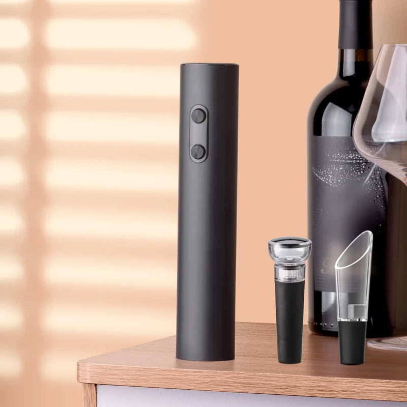 1PCS/1SET Electric Wine Opener Automatic Wine Bottle Corkscrew with Aerator Pourer & Foil Cutter for Kitchen Bar Tool Party Gift