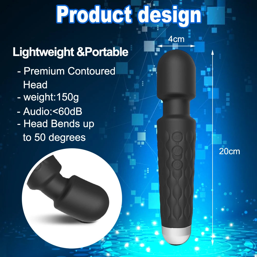 Powerful AV Vibrator for Women Dildo Magic Wand G spot Clitoris Stimulator Masturbator Massager Erotica Sex Toys for Adults