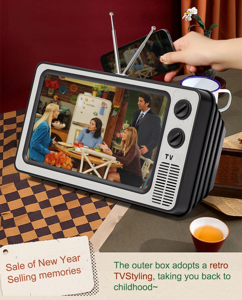 Phone Screen Magnifier Enlarged Expand Stand Phone Holder HD Video Amplifier Eyes Protection Retro TV Box For Iphone Xiaomi
