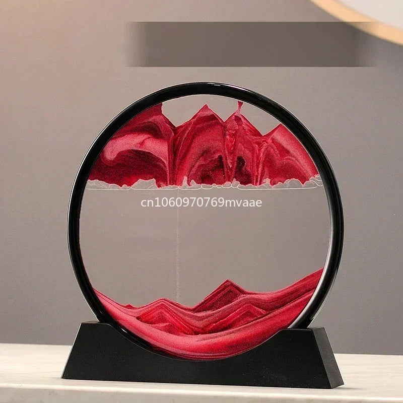 Sandscape Moving Sand Art Frame Quicksand 3D Dynamic Liquid Hourglass Kinetic Sand Painting Flowing Sand Office Home Decor Gifts