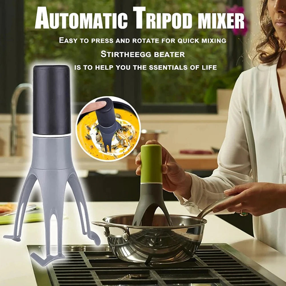 Triangle Pan Stirrer Automatic Egg Beater Multifunction Baking Flour Mixer Dishwasher Safe Battery Operated Kitchen Tools