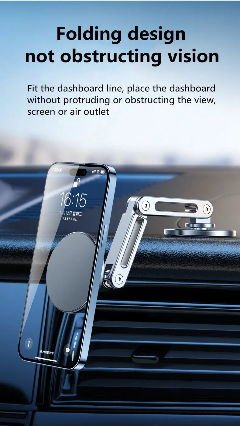 Magnetic Car Phone Holder Stand Magnet Car Mount Smartphone GPS Mobile Cell Support in Car Bracket for iPhone 15 Samsung Xiaomi