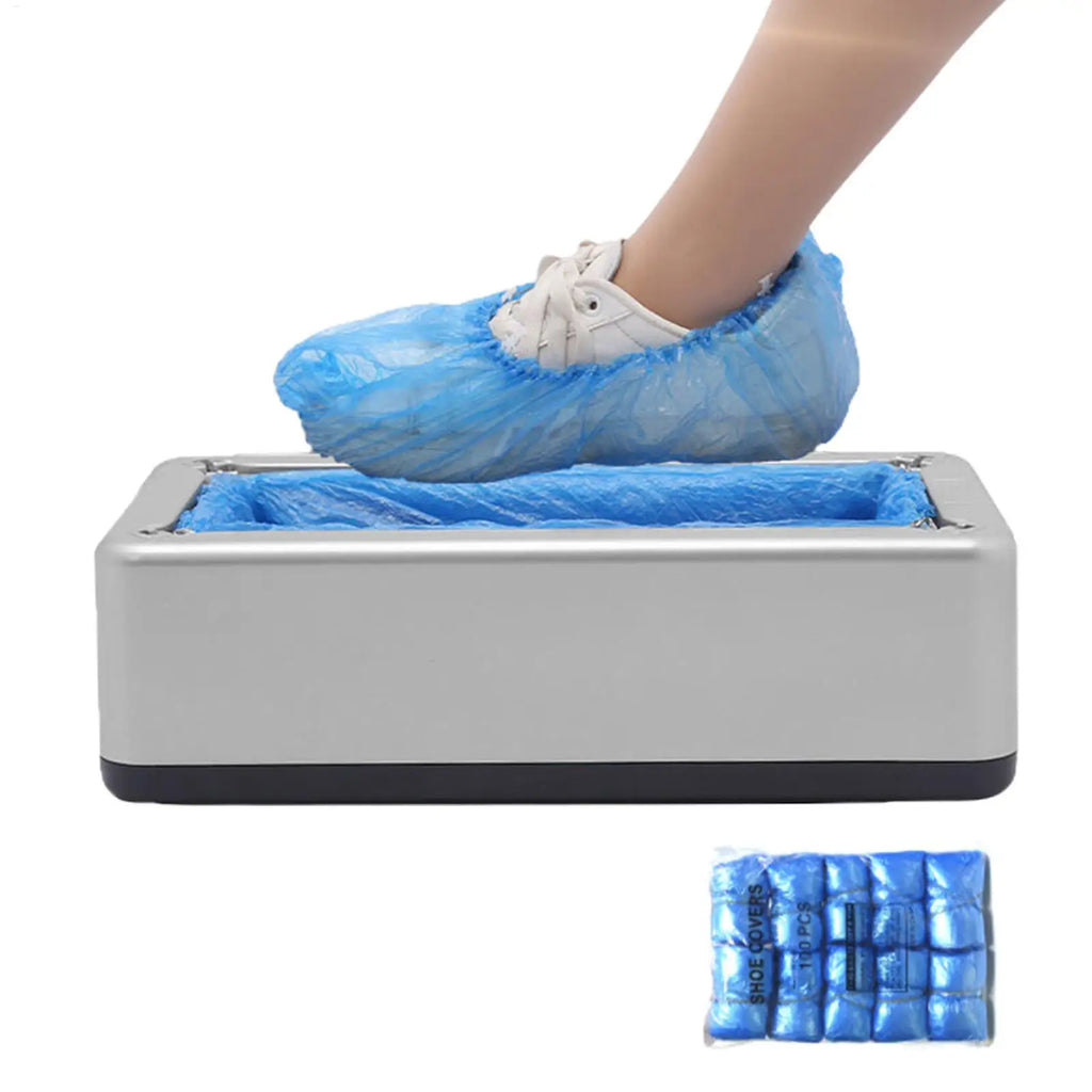 Automatic Shoe Cover Dispenser Machine with 100 Covers Non Slip Dustproof Disposable for Home Office Hospital Lab Entryway