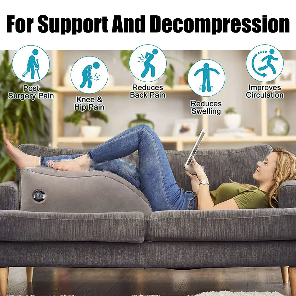 Foot Pillow Lightweight Elevation Leg Pillows Wedge Pillow Inflatable Leg Pillow Portable PVC Knee Cushion Support