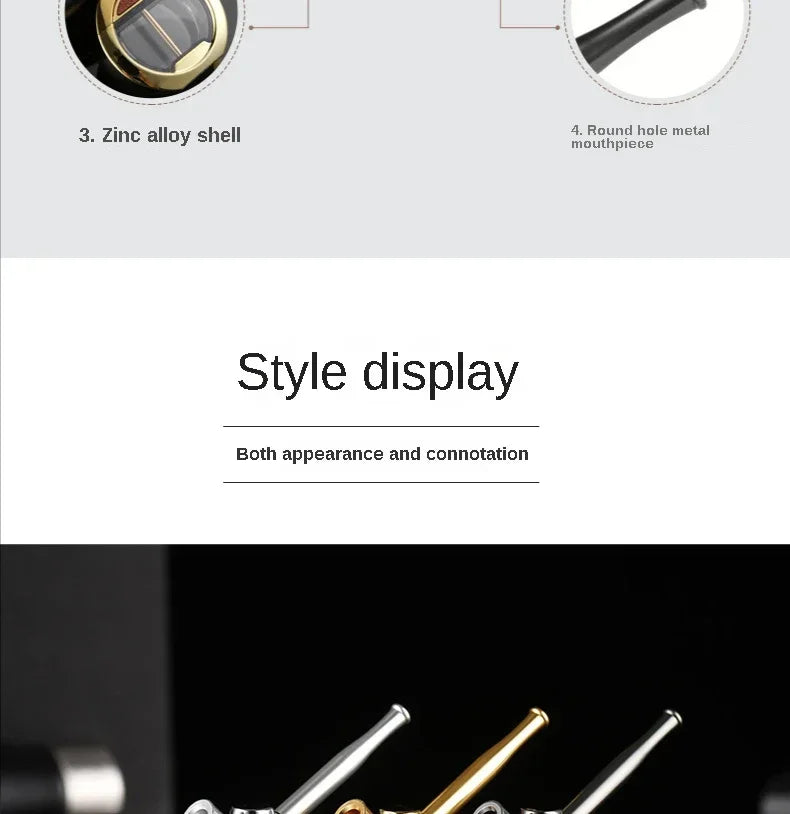 CRUSHER Dry Herb Grass Tobacco Pipes Kit Zinc Alloy Hookah Set Men and Women Use Double Filter Water Smoking Pipe Accessories