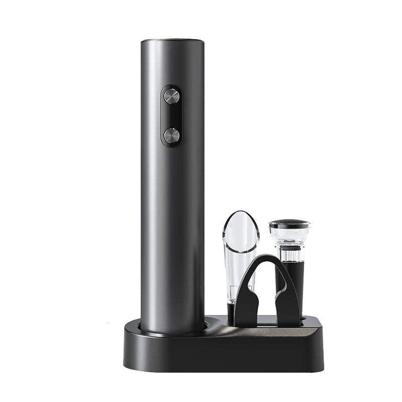 1PCS/1SET Electric Wine Opener Automatic Wine Bottle Corkscrew with Aerator Pourer & Foil Cutter for Kitchen Bar Tool Party Gift