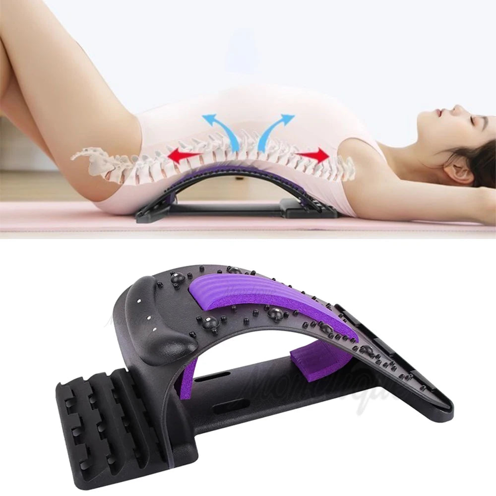 Cervical Traction Device Lower Upper Lumbar Spine Support Pillow 4-Level Adjustable Back Massager Home Use Neck Bone Stretcher
