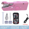 Portable Manual Sewing Machine Handheld Rope-free Electric Quick Build DIY Apparel Supplies Arts Crafts Home Garden Embroidery