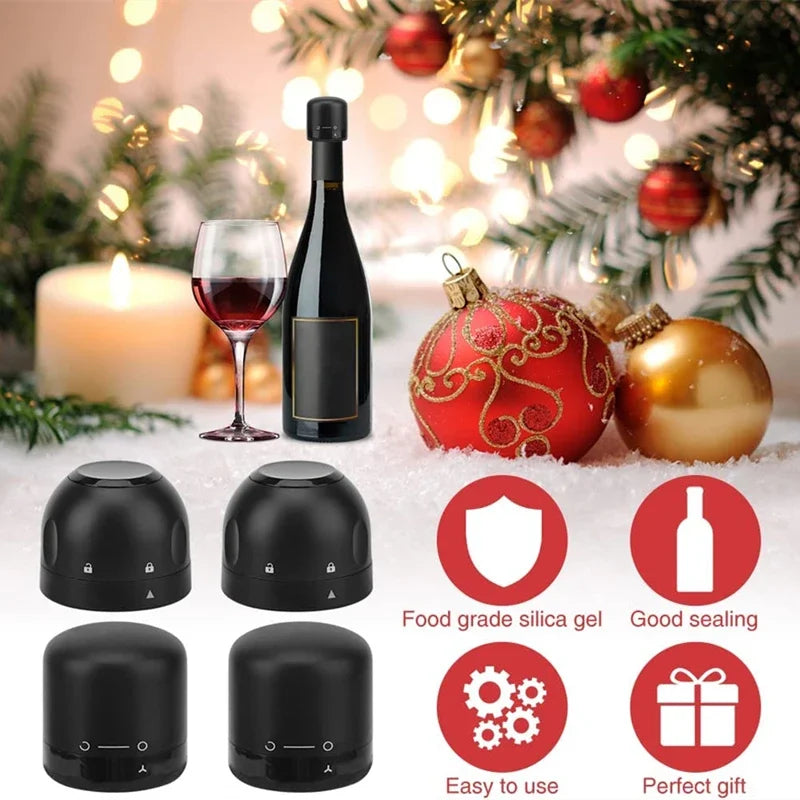 Wine Stopper 1/2 Piece Reusable Bar Accessories Silicone Sealing Champagne Cork Keep Wine Freshness Bottle Cap Barware Home