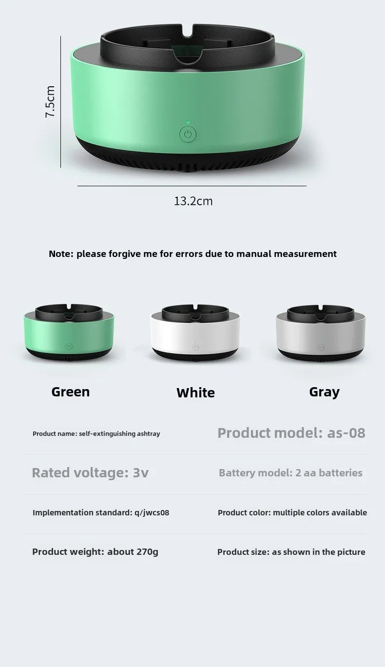 Electric 2 in 1 Multi-Functional Intelligent Ashtray Household Air Purifier Modern Function Portable Indoor Smokeless Ashtray