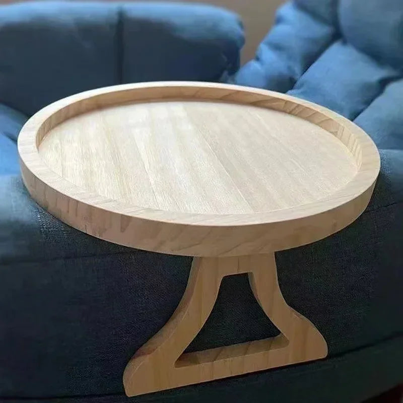 2026 Sofa Tray Table Sofa Armrest Clip-On Tray Natural Wooden Sofa Tray Practical TV Snack Tray for Remote Control Coffee Snacks