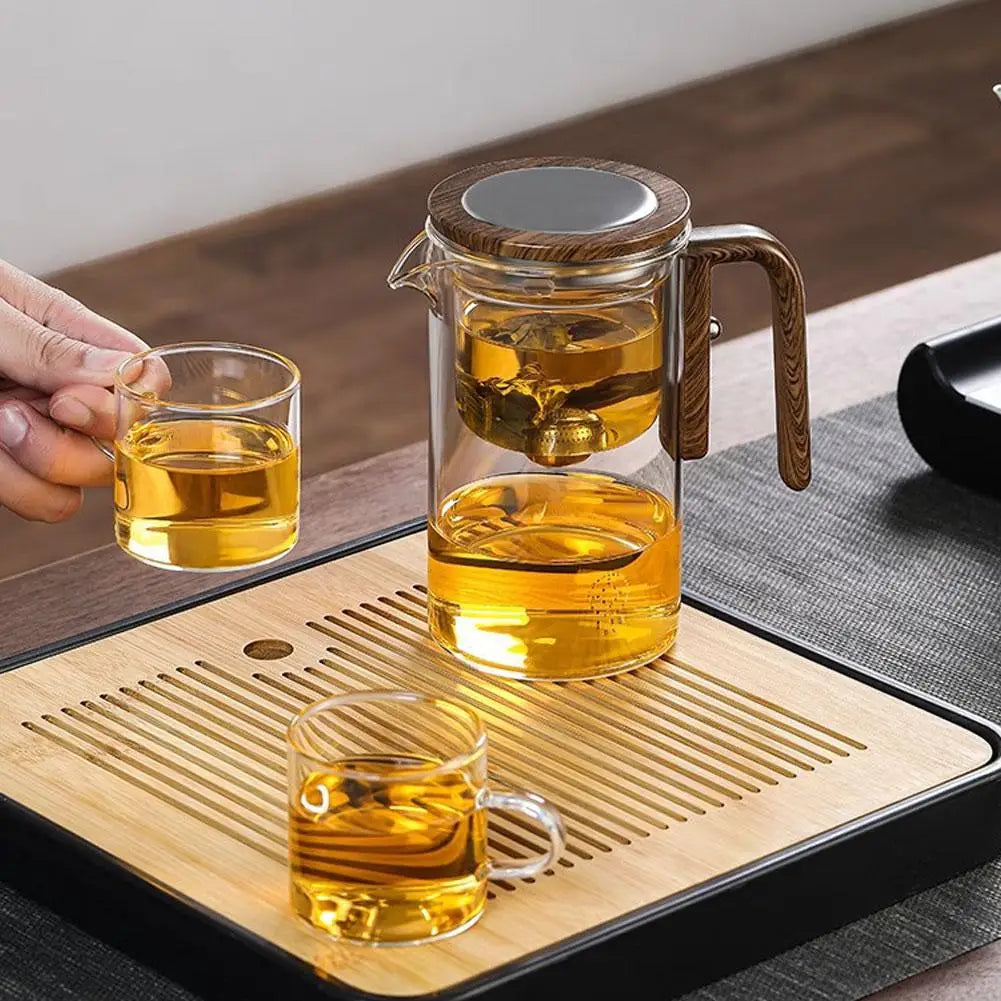 Fashion New Water Separation Inner Container Teapot One Click Magnetic Switch Tea Separation Filtration Glass Tea Pot