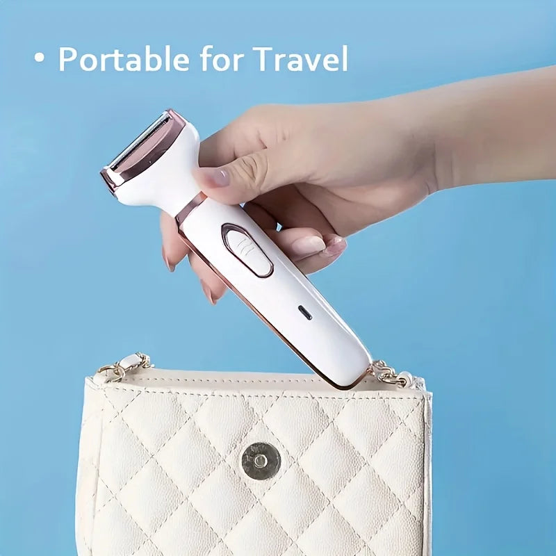4 in 1 Electric Razor for Women Shaver Lady Shaver Body Hair Trimmer for Armpit Bikini Arm Leg Face Mustache Portable Painless