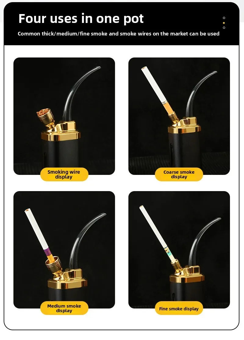 2026 New Hookah Bottle Personalized Engraving Pattern Portable Gift for Men's Thick Medium and Thin Tobacco 4 Water Bucket Pot