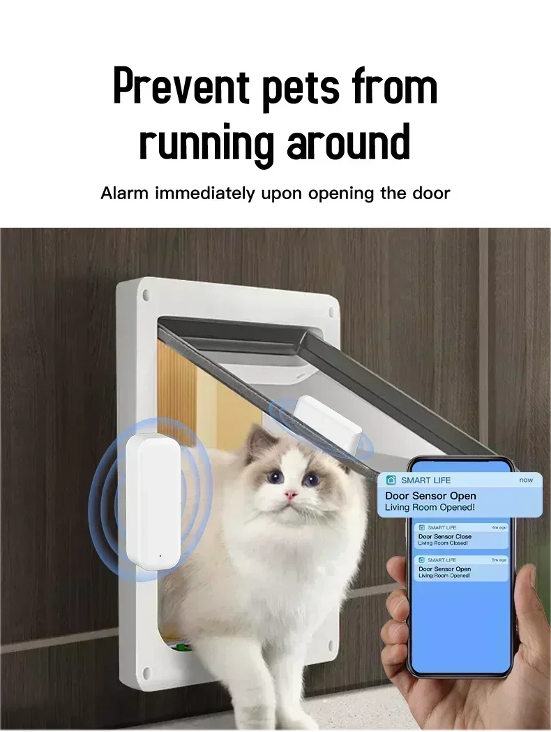 Tuya WiFi Zigbee Door Sensor Window Sensor Contact Sensor For Smart Home Smart Life APP Remote Control for Yandex Alexa