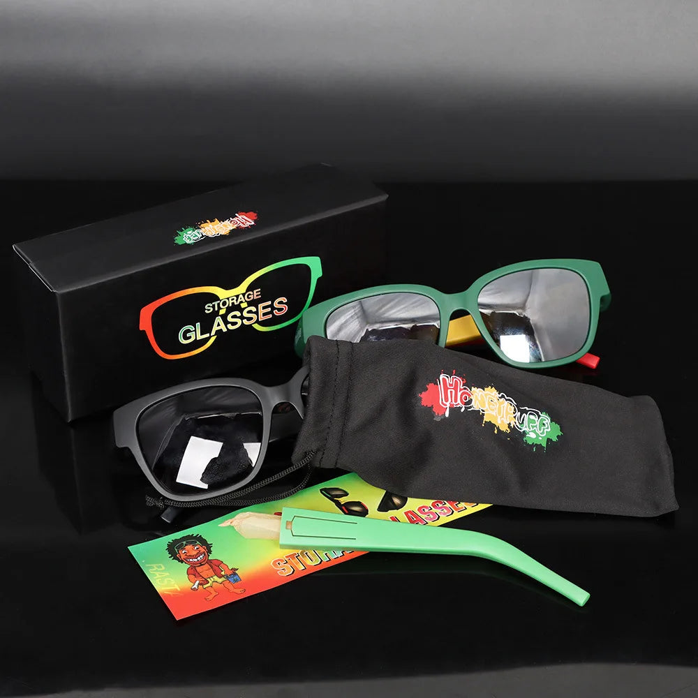Sunglasses Hidden Tapered Cigarette Storage Tube Removable Glasses Holder Horn Tube Tobacco Box Smoking Pipe Accessories