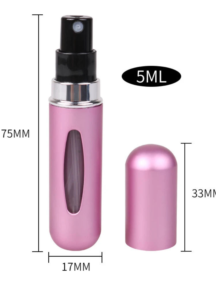 5ml Perfume Atomizer Portable Liquid Container For Cosmetics Traveling Mini Aluminum Spray alcochol Empty Refillable Bottle