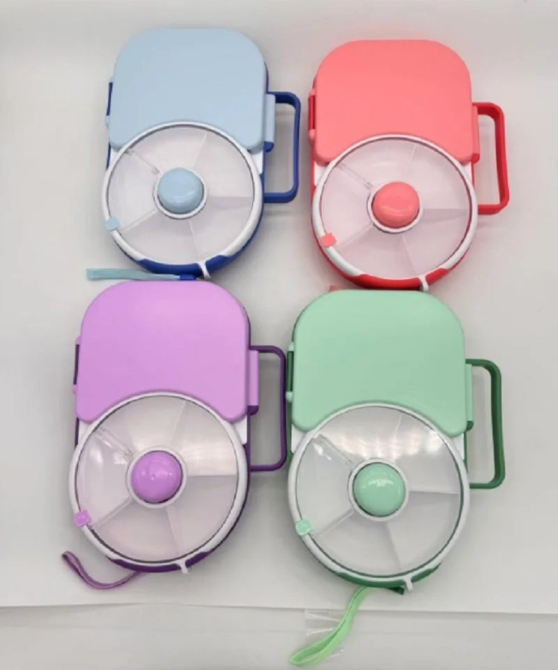 Rotating Lunch Box, Portable Children's Snack Rotating Fruit Plate When Going Out
