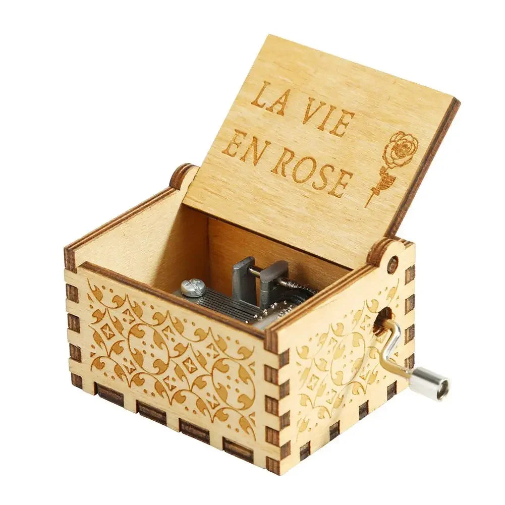 Wooden Hand Crank Music Box Bohemian Rhapsody Theme You Are My Sunshine Music Box Musica Theme Birthday Christmas Gift