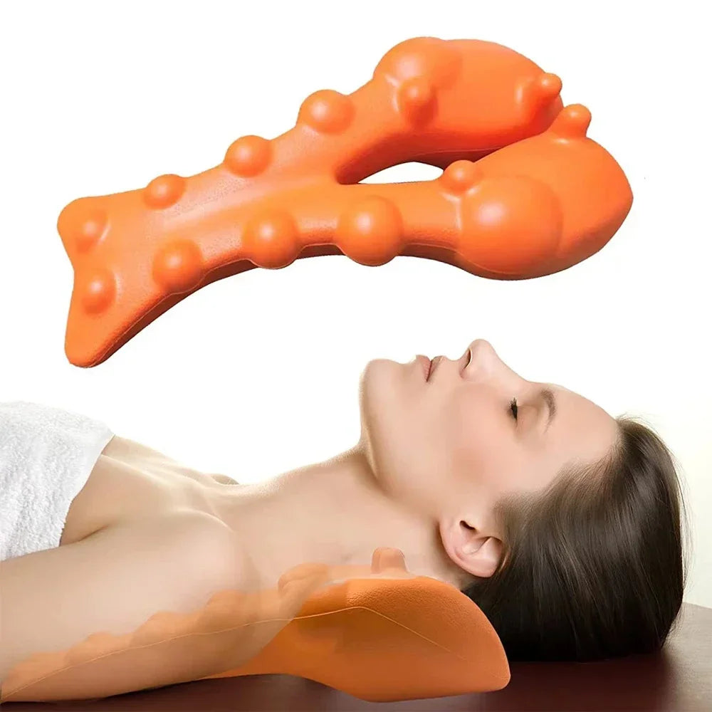 Cervical Traction Device Neck Massager for Cervical vertebra Shoulder Stretcher Trigger Point Massager Neck Acupressure Device
