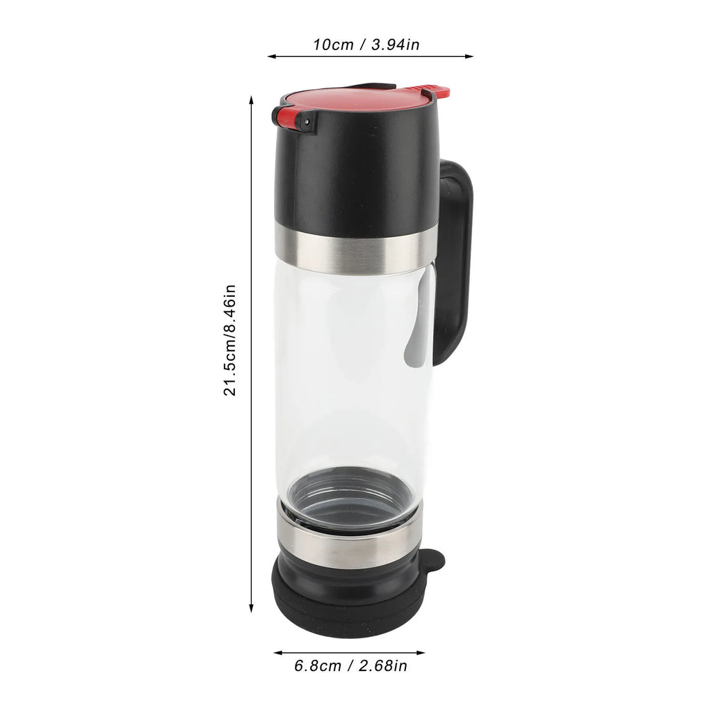 Honey Dispenser 350ml Clear Glass Syrup Dispenser with Handle Prevent Dripping Honey Container for Coffee Shops Restaurants Home
