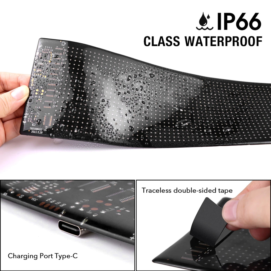 Car Decor Advertising Logo Lights Outdoor LED Matrix Pixel Scrolling Screen DIY Customize Patterns,Animations,Text Warning Light