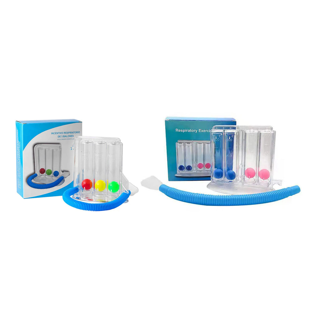 3/4 Balls Breathing Trainer Lung Function Improvement Trainer Respiratory Spirometry Breath Exerciser Measurement Tools