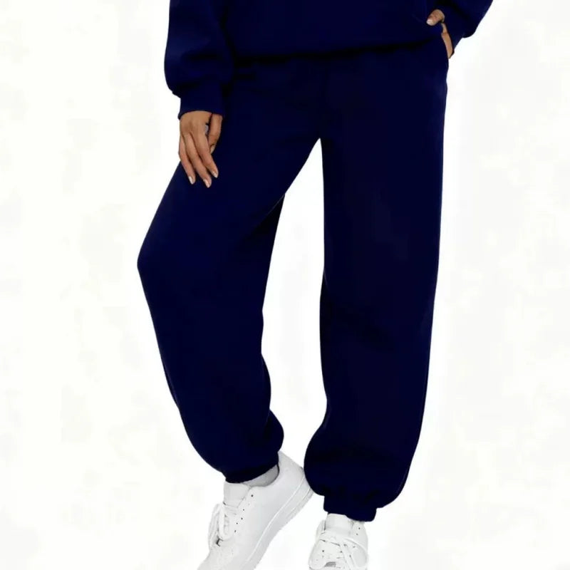 autumn winter Women's Pants Solid Color Sweatpants Daily casual Pants Women's Comfortable loose Drawstring Women's Trousers