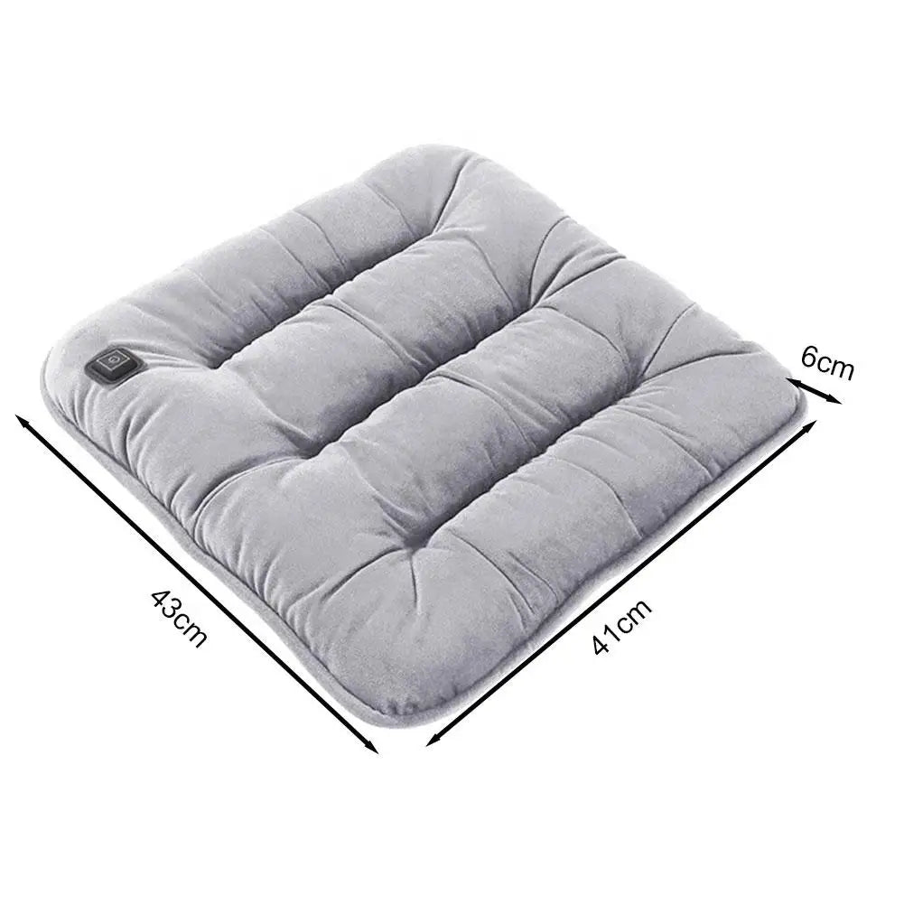 Car Heated Seat Cushion Winter Plush Seat Cushion Quick-Heating For Car, Home, 12V USB Electric Heating Single Pad