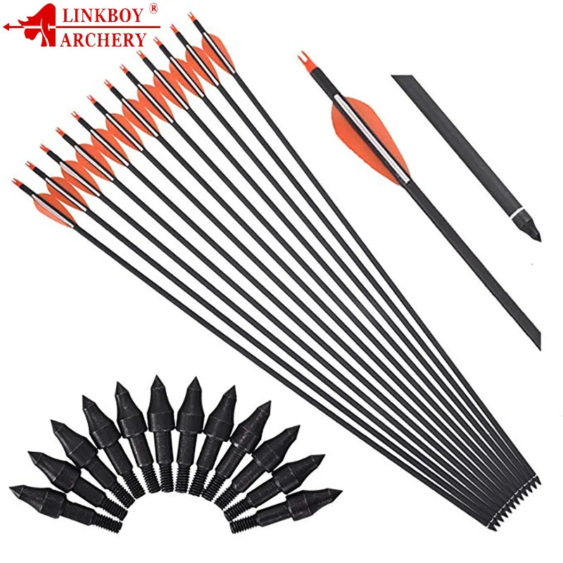 20-60lbs 60inch Archery Recurve Bow Longbow Takedown Bow Limb Right Left Hand 12pcs mix Carbon Arrows Hunting Shooting
