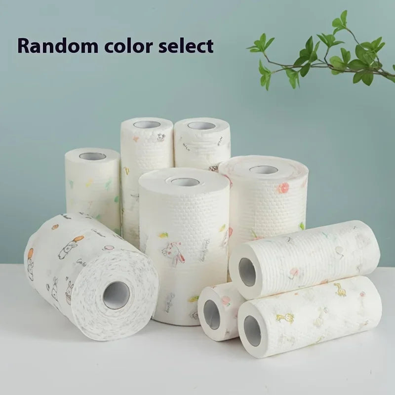 One-time dishcloth water wash dry wet dual-use non-stick oil rags household cleaning rags kitchen towel kichen accessories