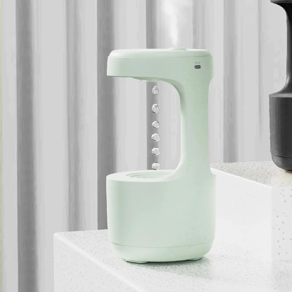 DIVEDEER Humidifier Home Office Desktop Water Replenishment Device Creative Backflow Anti gravity Water Drop Humidifier