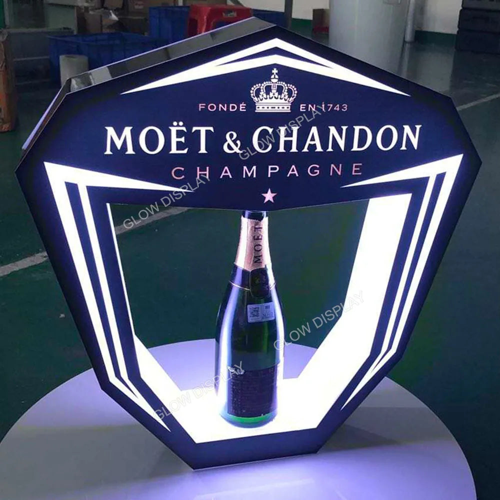 Nightclub Wine Presenter 3 Bottles Rechargeable LED Ace of Spade Glorifier Box Armand de Brignac Champagne Bottle Carrier Case