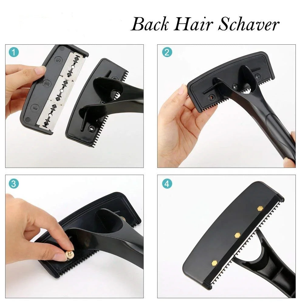 Safety Long Handle Folding Back Shaver Body Shaver Back Hair Trimmer Body Leg Back Razor Shaver Epilator Hair Removal Tool