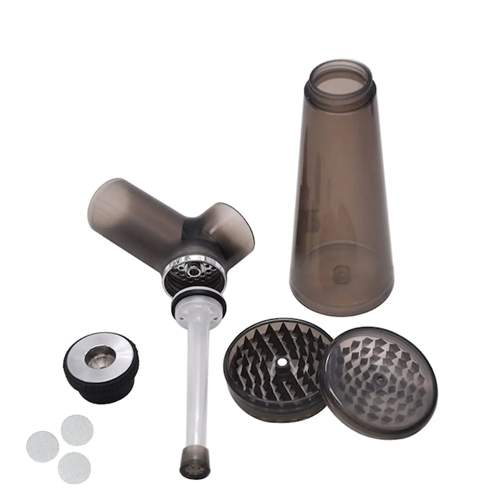 JOK JUK Acrylic Water Smoking Pipe with Dry Herb Grinder Protable Handheld Hookah Kettle Tobacco Shop Smoke Grass Accessories
