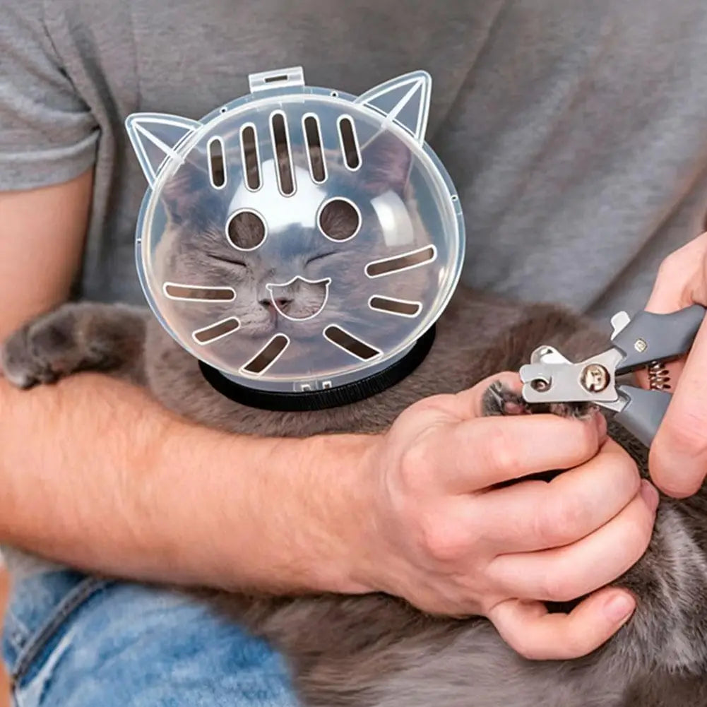 Cat Muzzle Anti-Bite Breathable Cat Grooming Supplies Grooming Mask Bath Grooming Anti-Licking Protective Space Hood
