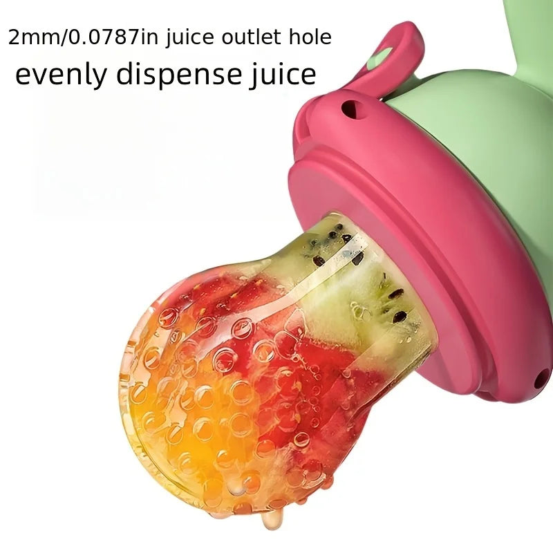 Dinosaur Rotate Push-Type Baby Fruit Feeder, Silicone Fresh Food Feeder, Kids Feeding Tool